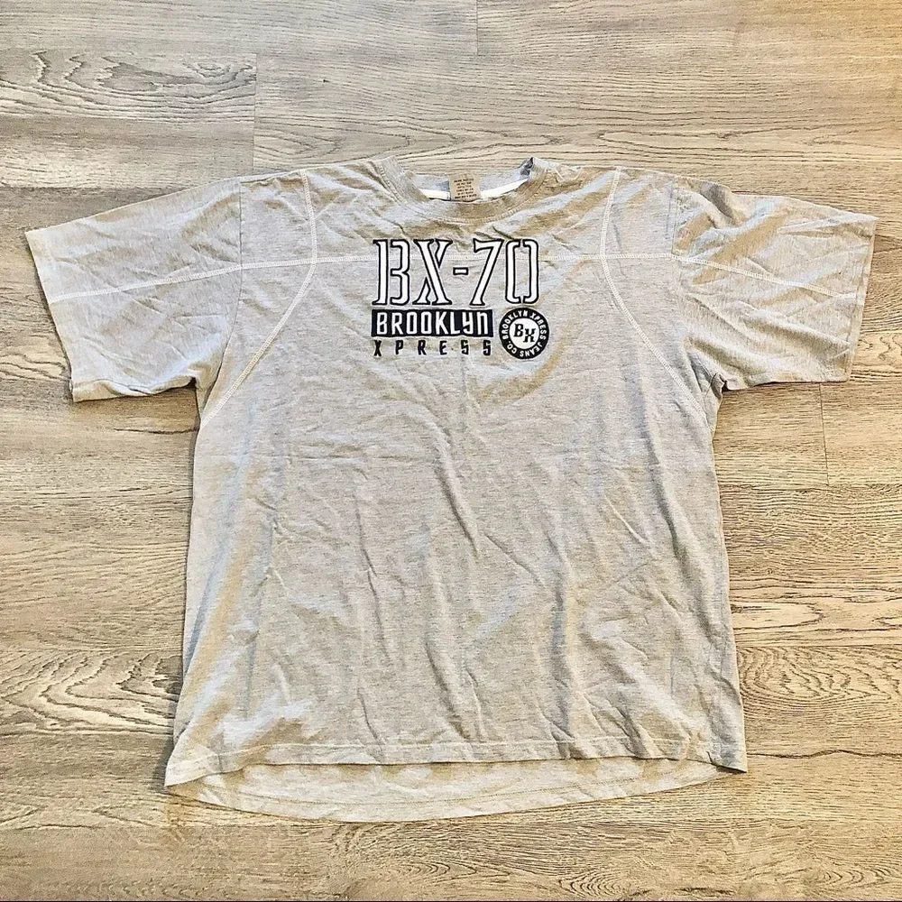 𝅺Bkx Brooklyn Express Mens Vented Comfort Tee T Shirt Size 3XL Gray Cotton Vtg